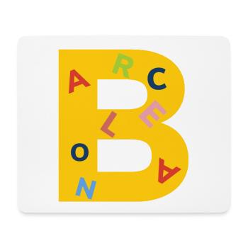Barcelona T-Shirt  - Mousepad (Querformat) - Weiß - Vorne
