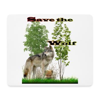 wolf 2 - Mouse Pad (horizontal) - white - Front