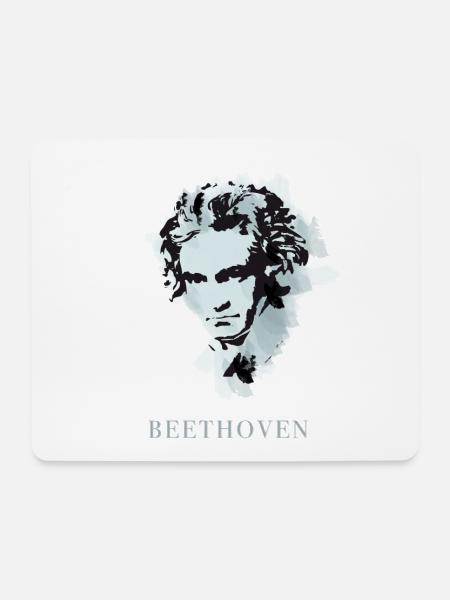 beethoven klassik musik komponist konzert taub pop - Mousepad (Querformat) - Weiß