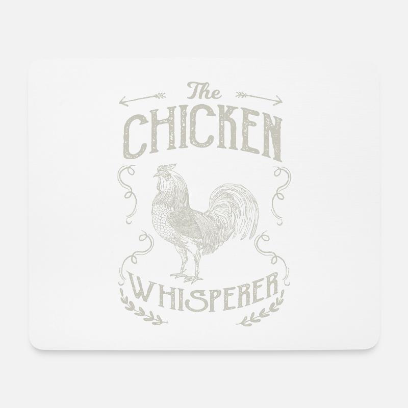 Huhn Der Hühnerflüsterer - Mousepad (Querformat) - Weiß