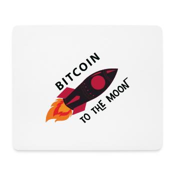 Bitcoin Rakete Mond - Mousepad (Querformat) - Weiß - Vorne