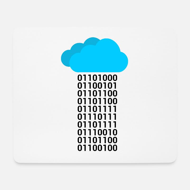 Informatik Binäre Wolke Cloud - Mousepad (Querformat) - Weiß