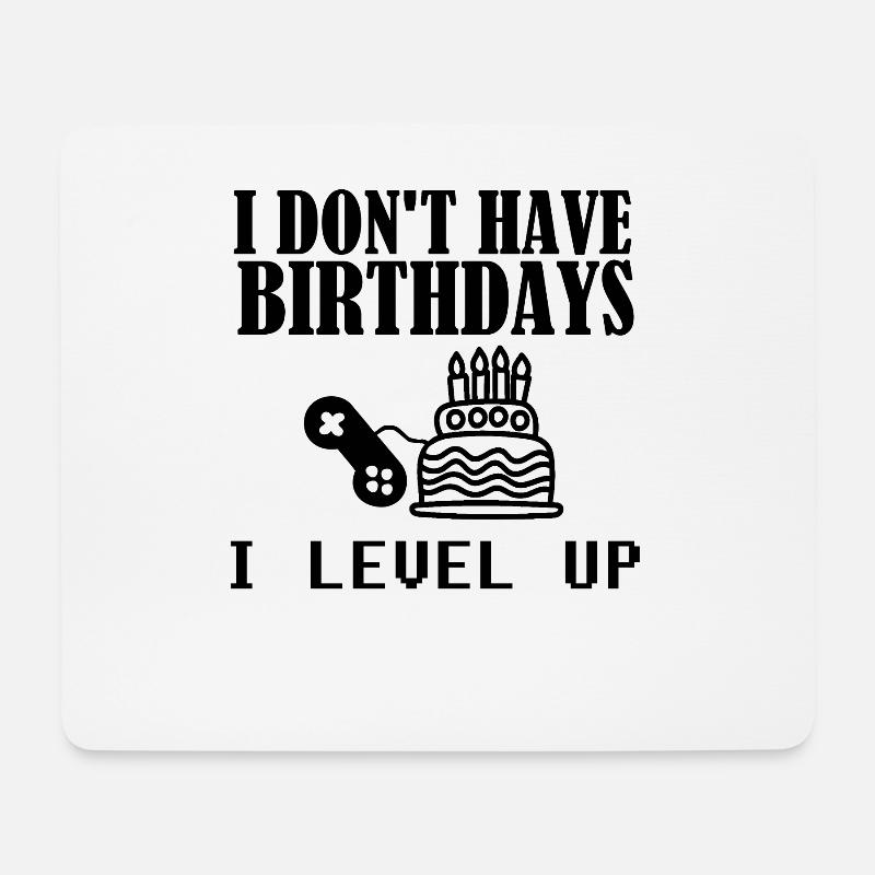 Gamer Geburtstag Zocker - Mousepad (Querformat) - Weiß