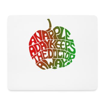 "Apfel-Design" rot - grün von Chris Illustrations - Mousepad (Querformat) - Weiß - Vorne
