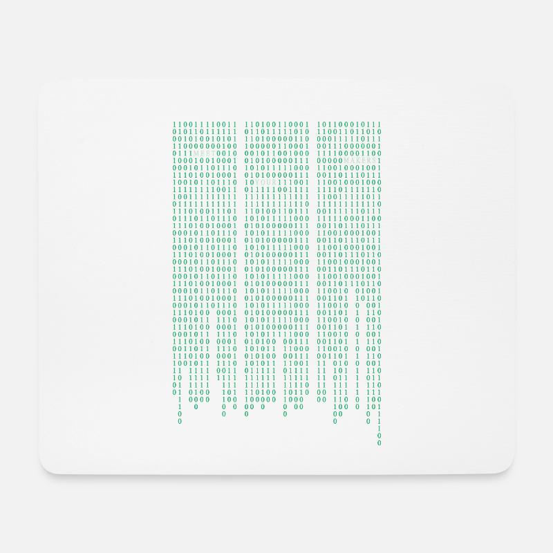 Matrix code - Mousepad (Querformat) - Weiß