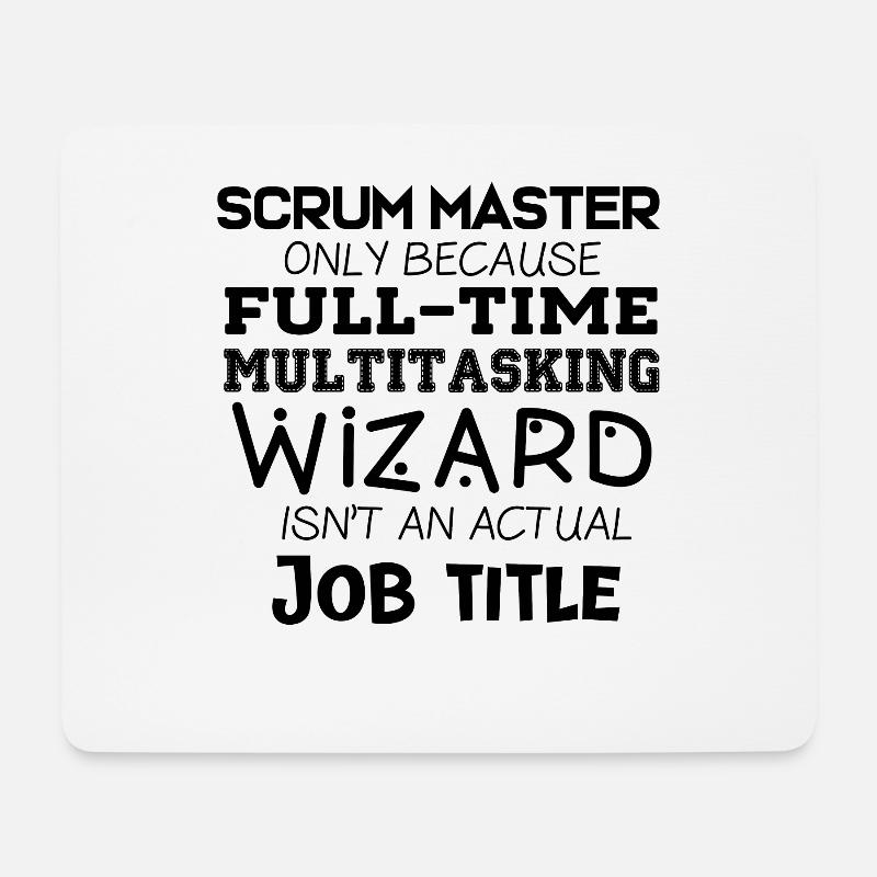 Scrum Master - Mousepad (Querformat) - Weiß
