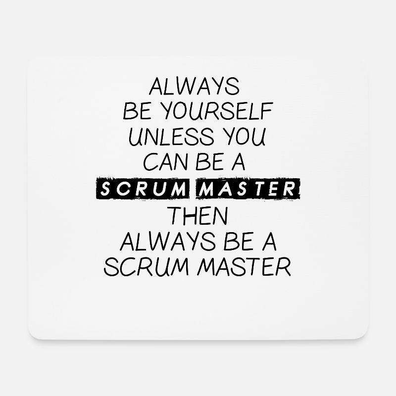 Scrum Master Agile Software Entwicklung - Mousepad (Querformat) - Weiß