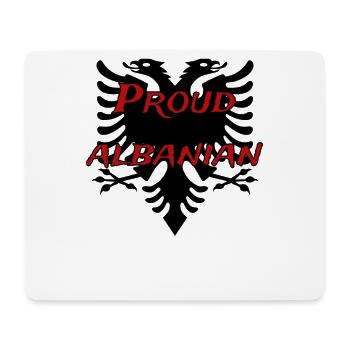 Albania Flag "Proud Albanian" - Mouse Pad (horizontal) - white - Front
