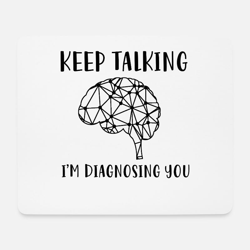 Psychologe Psychologie Geschenk - Mousepad (Querformat) - Weiß