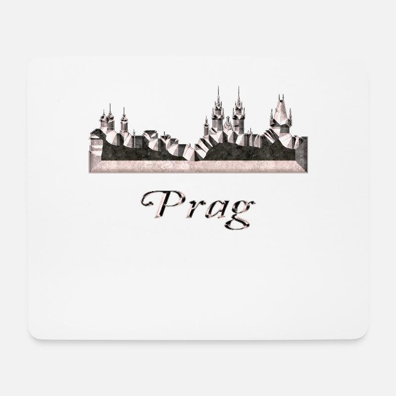 Prague - Mouse Pad (horizontal) - white