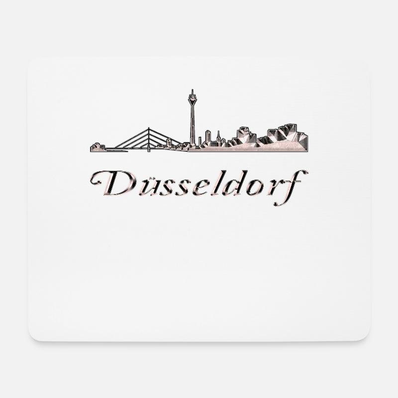 Düsseldorf - Mousepad (Querformat) - Weiß