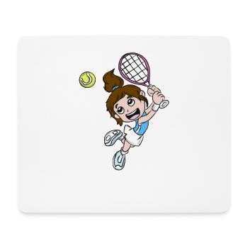 Tennis Sport Geschenk - Mousepad (Querformat) - Weiß - Vorne