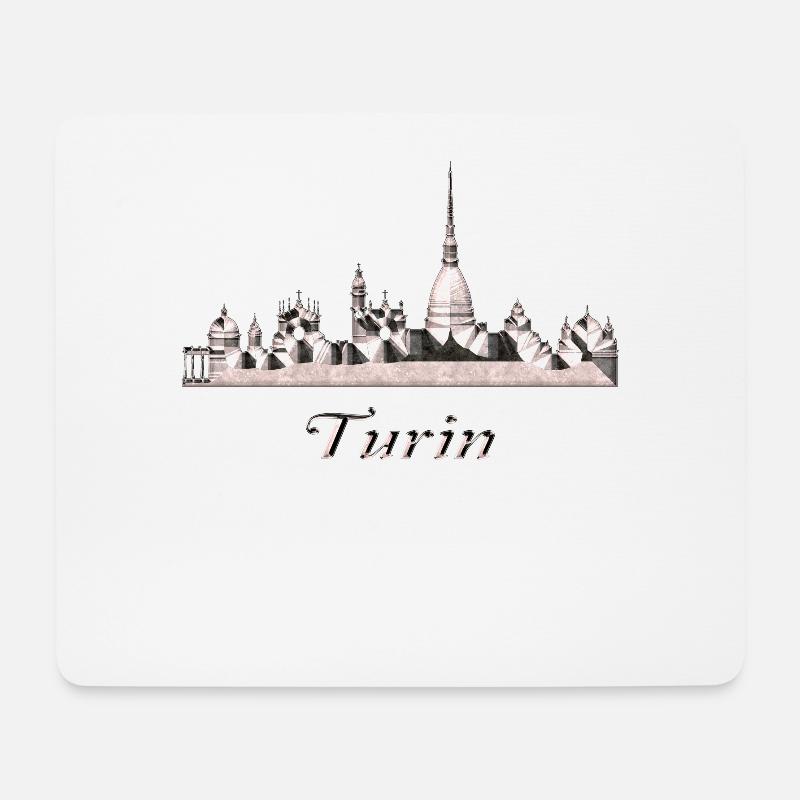 Turin - Mousepad (Querformat) - Weiß