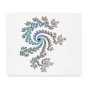 Digitale Spiralfraktal Muster - Mousepad (Querformat) - Weiß - Vorne