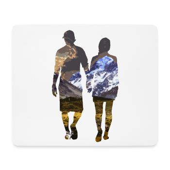 Die Berge - Mousepad (Querformat) - Weiß - Vorne