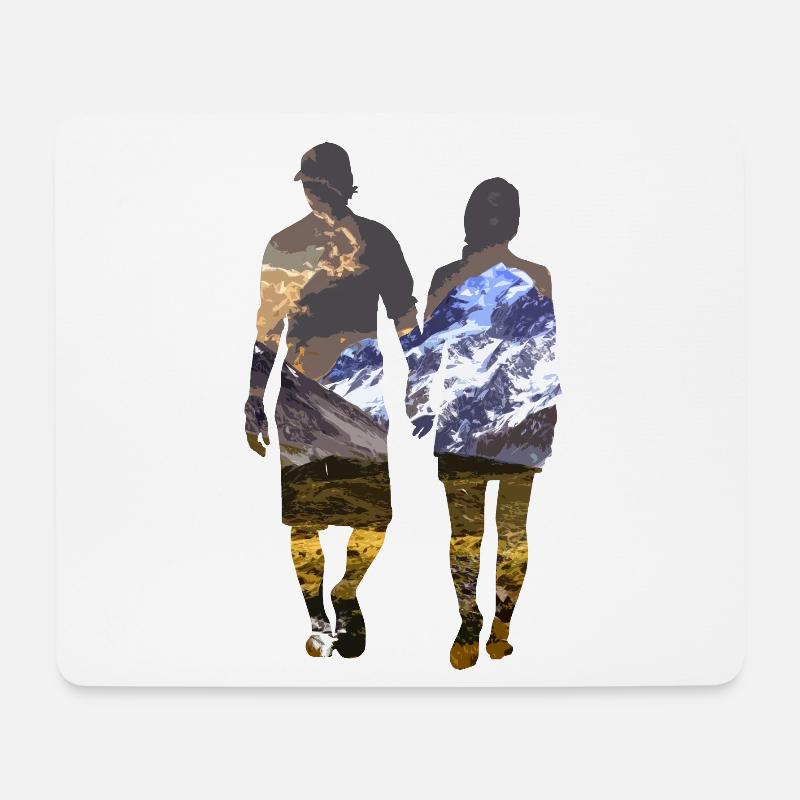 The mountains - Mouse Pad (horizontal) - white
