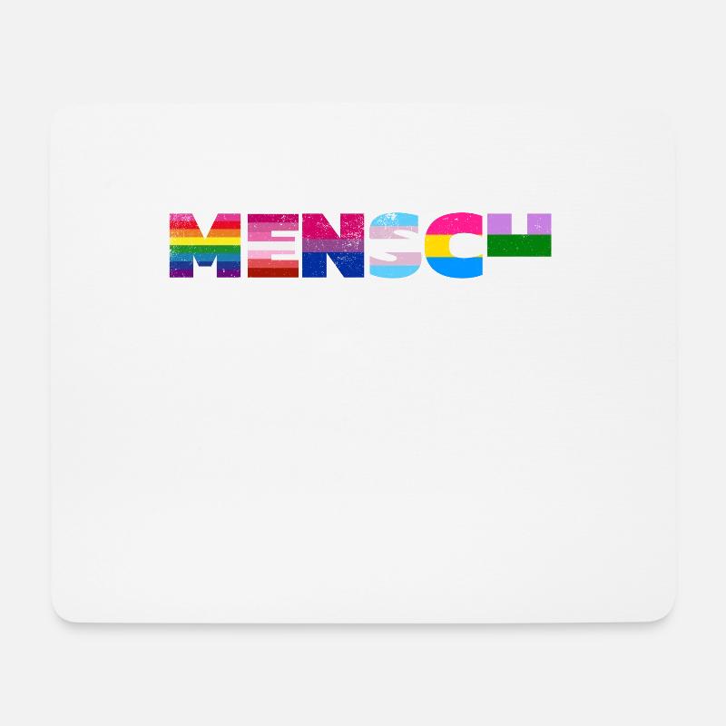 Regenbogen Pride Flag Design - Mousepad (Querformat) - Weiß