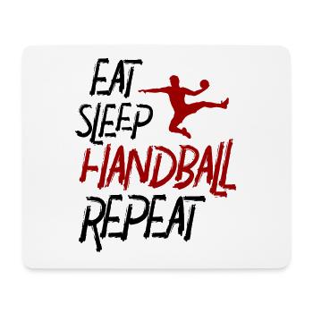 Eat Sleep Handball Répéter - Tapis de souris (format paysage) - blanc - Devant