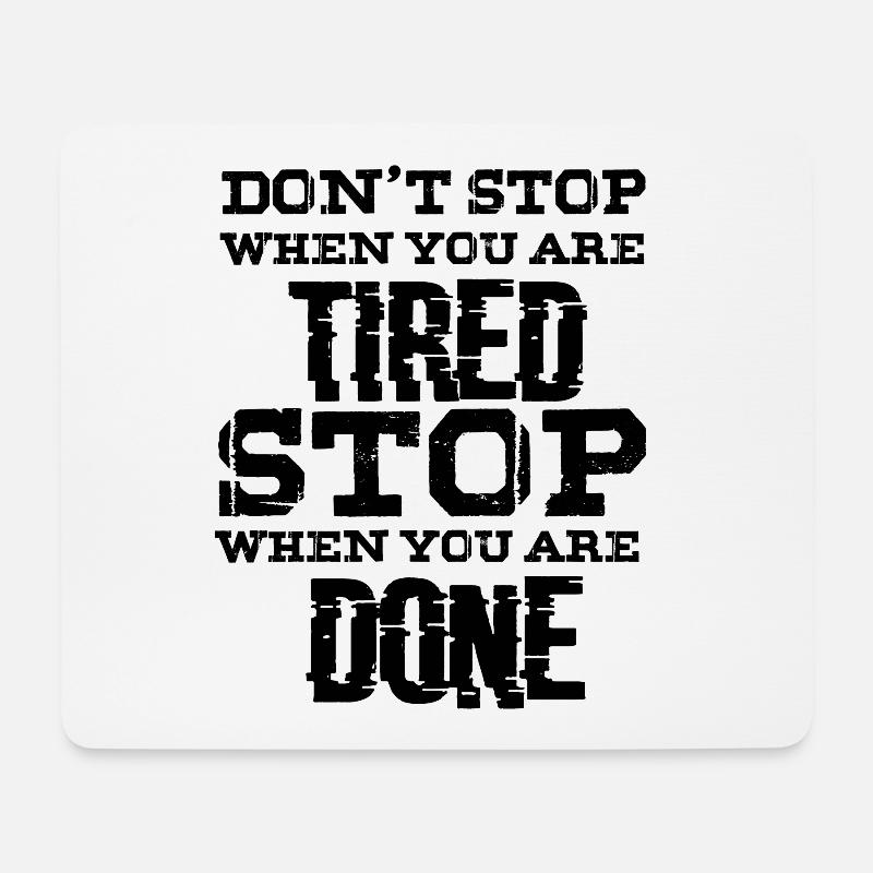 Joggen Rennen Motivation - Mousepad (Querformat) - Weiß