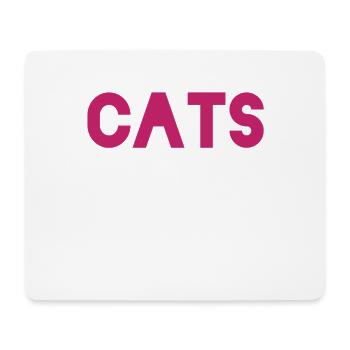 Idée cadeau pour l’amoureux des chats - Tapis de souris (format paysage) - blanc - Devant