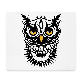 Face of an owl - Mouse Pad (horizontal) - white - Front