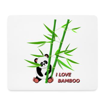 Fleda Maus Design: I love bamboo - Mousepad (Querformat) - Weiß - Vorne