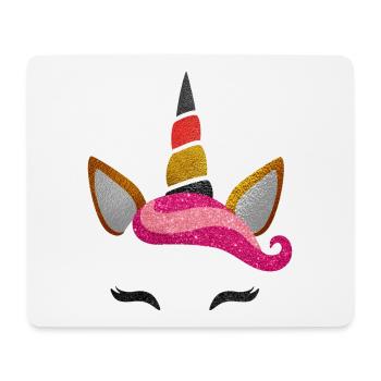 EINHORN GESICHT 20 19A - Mousepad (Querformat) - Weiß - Vorne