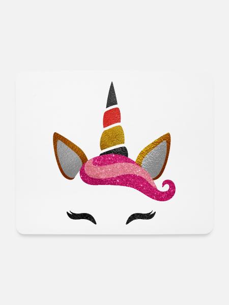 UNICORN FACE 20 19A - Mouse Pad (horizontal) - white