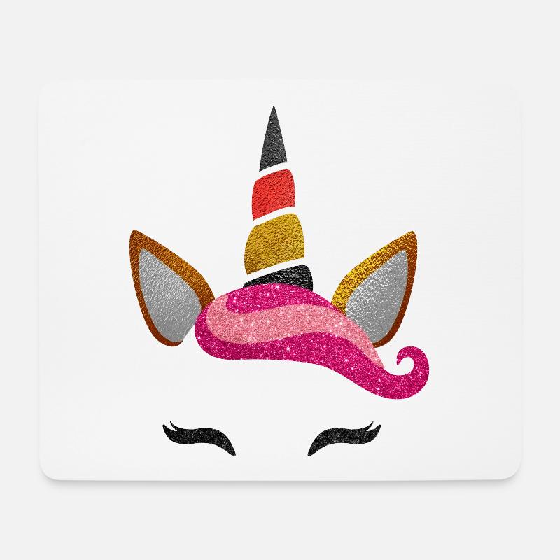 UNICORN FACE 20 19A - Mouse Pad (horizontal) - white