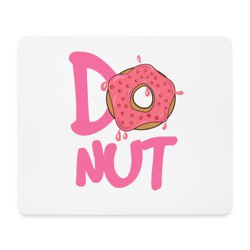 Donut Logo Pink Glanz - Mousepad (Querformat) - Weiß - Vorne