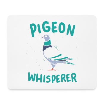 Taube Tauben Flüsterer - Mousepad (Querformat) - Weiß - Vorne