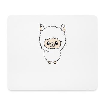 Lama - Mousepad (Querformat) - Weiß - Vorne