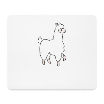 Lama - Mousepad (Querformat) - Weiß - Vorne