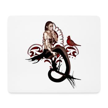 Magnifique sirène noire assise dans un arbre - Tapis de souris (format paysage) - blanc - Devant