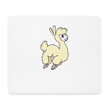Lama - Mousepad (Querformat) - Weiß - Vorne