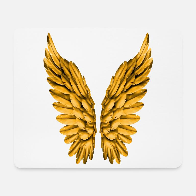Engelsflügel Gold Goldene Flügel Engel Engelflügel - Mousepad (Querformat) - Weiß