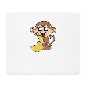 Affe - Mousepad (Querformat) - Weiß - Vorne