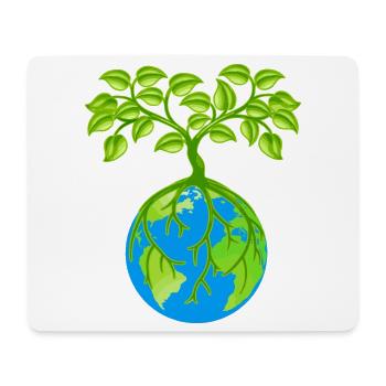 T-shirt écologique Earth Friend - Tapis de souris (format paysage) - blanc - Devant