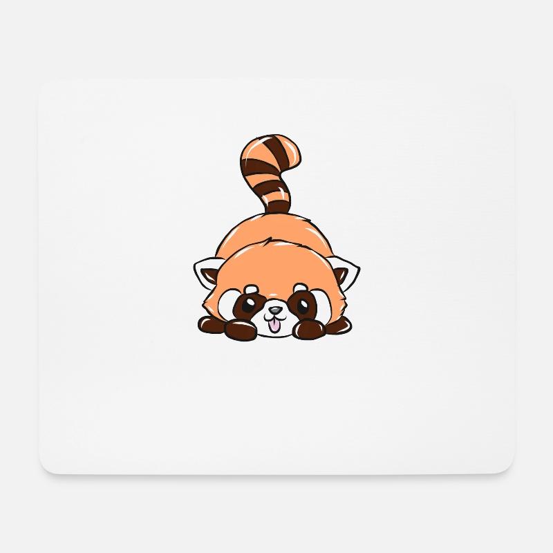 Roter Panda - Mousepad (Querformat) - Weiß