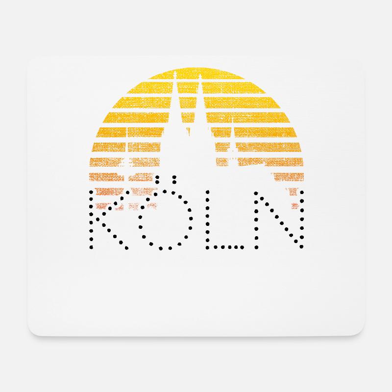 Köln Kölner Skyline Kölner Dom Vintage Geschenk - Mousepad (Querformat) - Weiß
