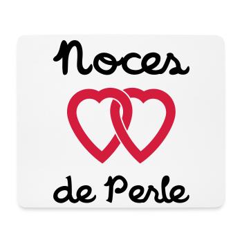 Noces de Perle - Tapis de souris (format paysage) - blanc - Devant