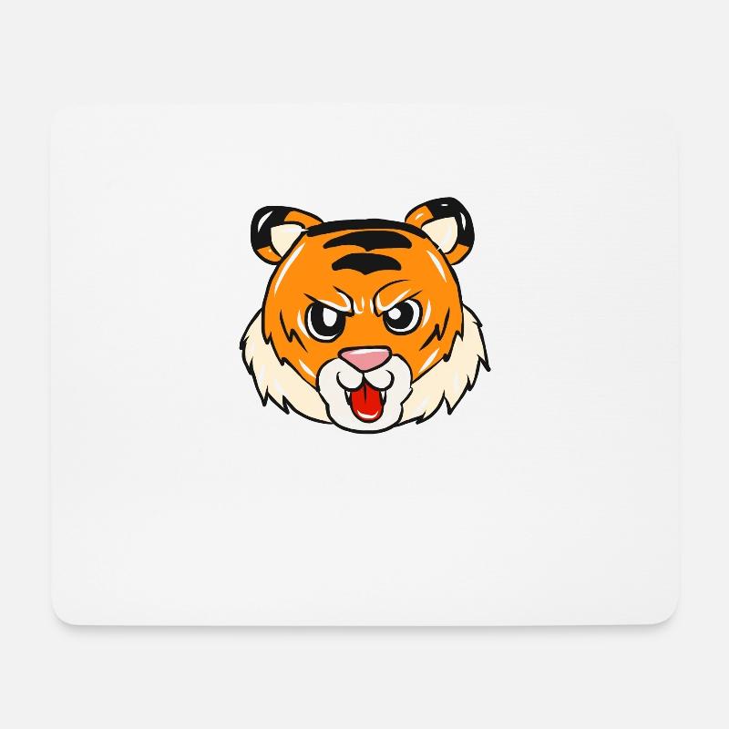 Tiger - Mousepad (Querformat) - Weiß