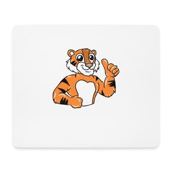 tigre - Tapis de souris (format paysage) - blanc - Devant