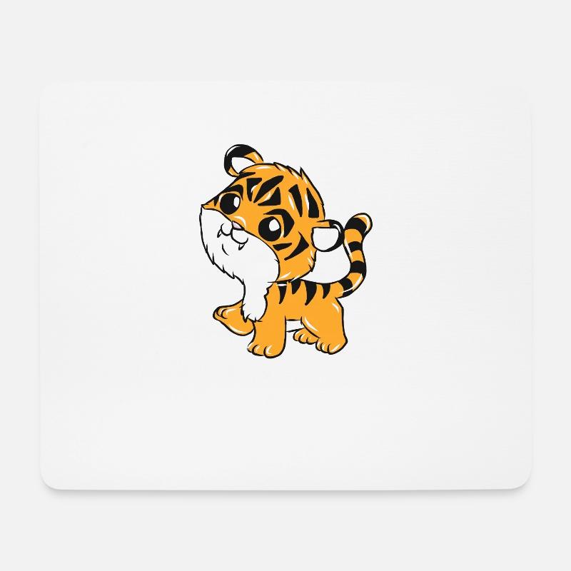 tigre - Tapis de souris (format paysage) - blanc