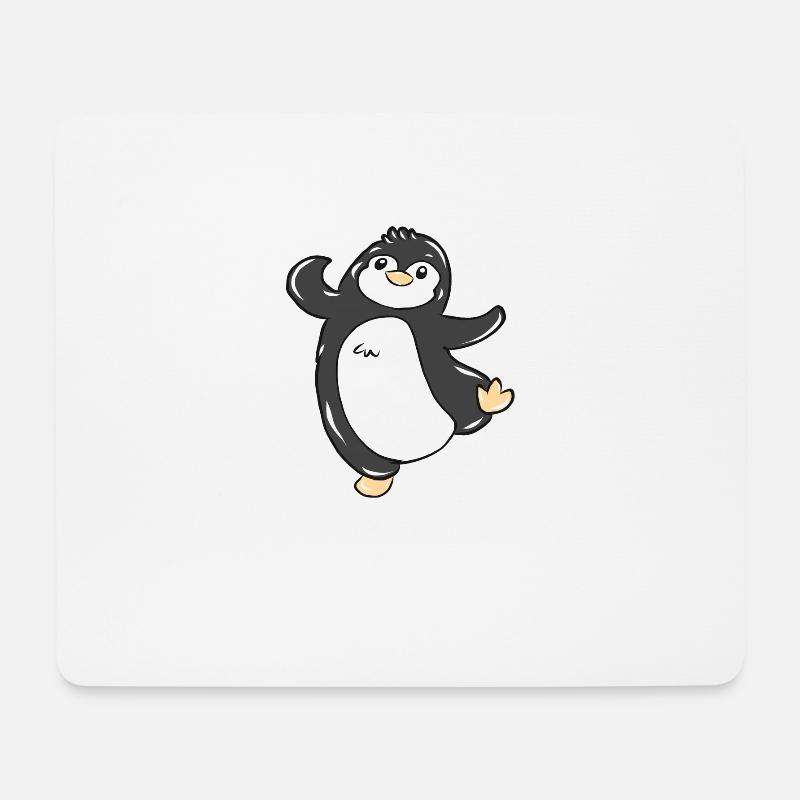 Pinguin - Mousepad (Querformat) - Weiß