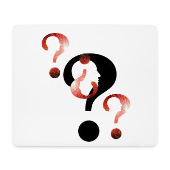 Fragezeichen Feuerwerk - Mousepad (Querformat) - Weiß - Vorne