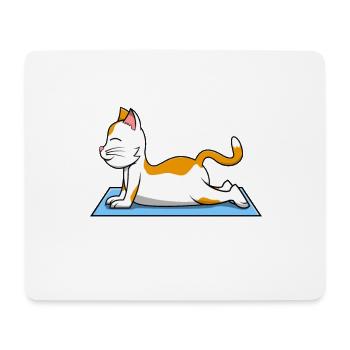 Cat yoga - Mouse Pad (horizontal) - white - Front
