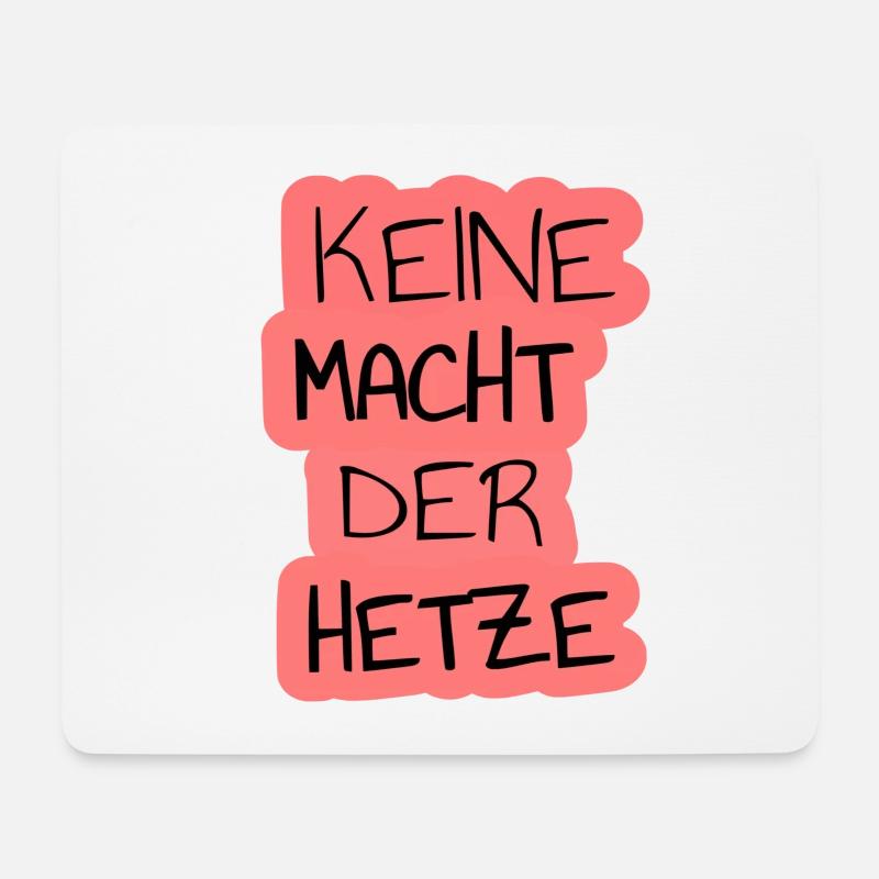 Keine Macht der Hetze Digital Wort Art - Mousepad (Querformat) - Weiß