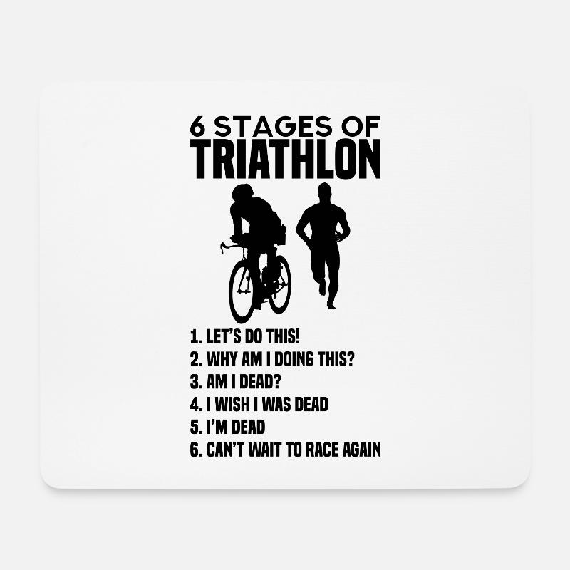 Triathlon - Mousepad (Querformat) - Weiß