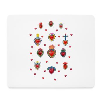 Mexikanische Heilige Herzen # 1 - Mousepad (Querformat) - Weiß - Vorne